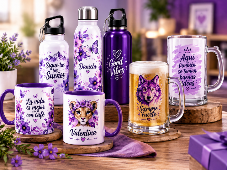 Tazas y botellas personalizadas con fotografías